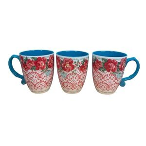 The Pioneer Woman Floral Extra Large Mug Cup Set Of 3 Stoneware‎ Dishwasher Safe